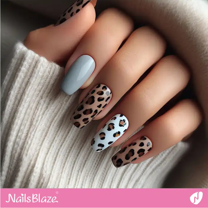 Mix and Match Leopard Print Nails | Animal Print Nails - NB2521